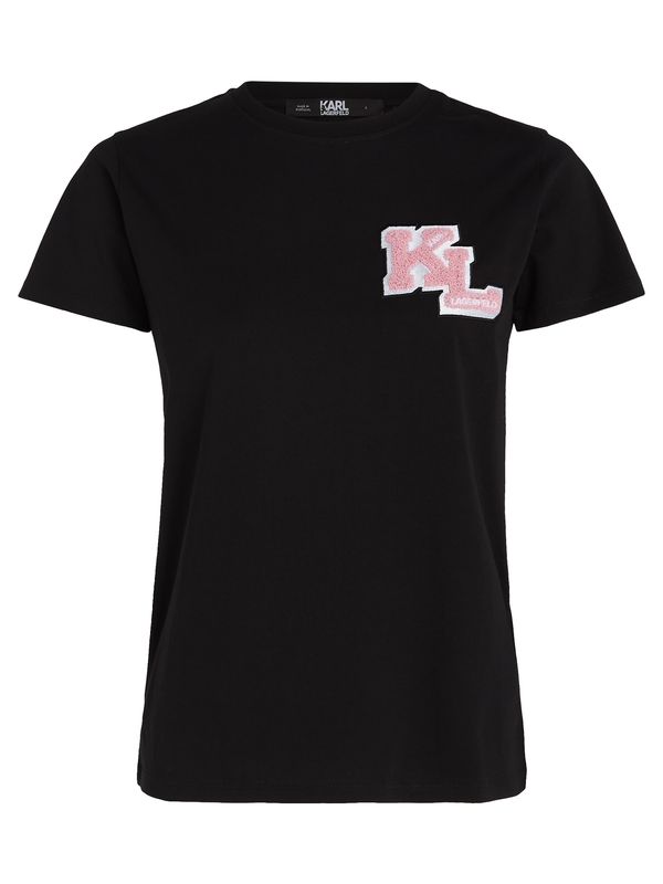 Karl Lagerfeld Karl Lagerfeld Majica  roza / črna / bela