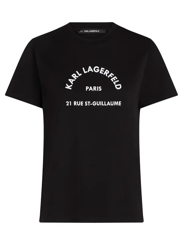 Karl Lagerfeld Karl Lagerfeld Majica 'Rue St-Guillaume'  črna / bela