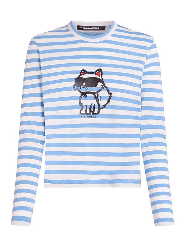 Karl Lagerfeld Karl Lagerfeld Majica  svetlo modra / rdeča / črna / bela