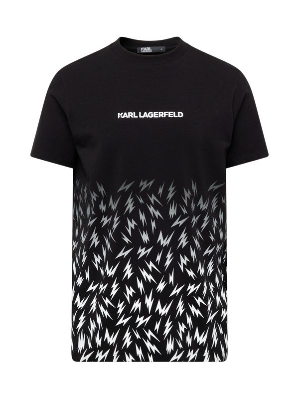 Karl Lagerfeld Karl Lagerfeld Majica  svetlo siva / črna / bela