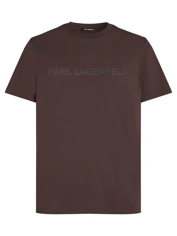 Karl Lagerfeld Karl Lagerfeld Majica  temno rjava / siva / bela