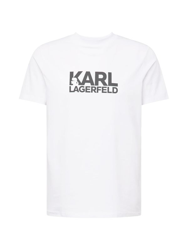 Karl Lagerfeld Karl Lagerfeld Majica  temno siva / bela