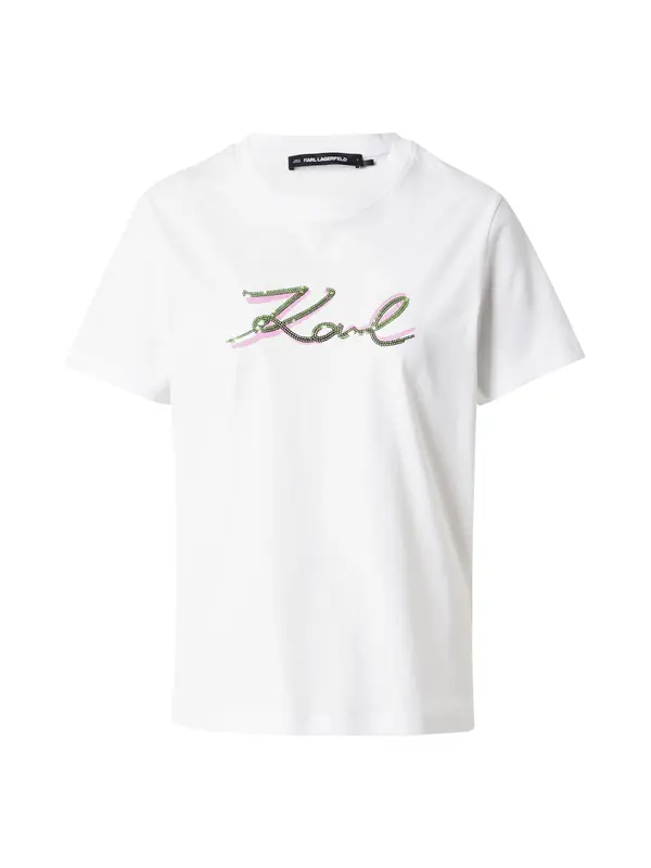 Karl Lagerfeld Karl Lagerfeld Majica  zelena / svetlo roza / bela
