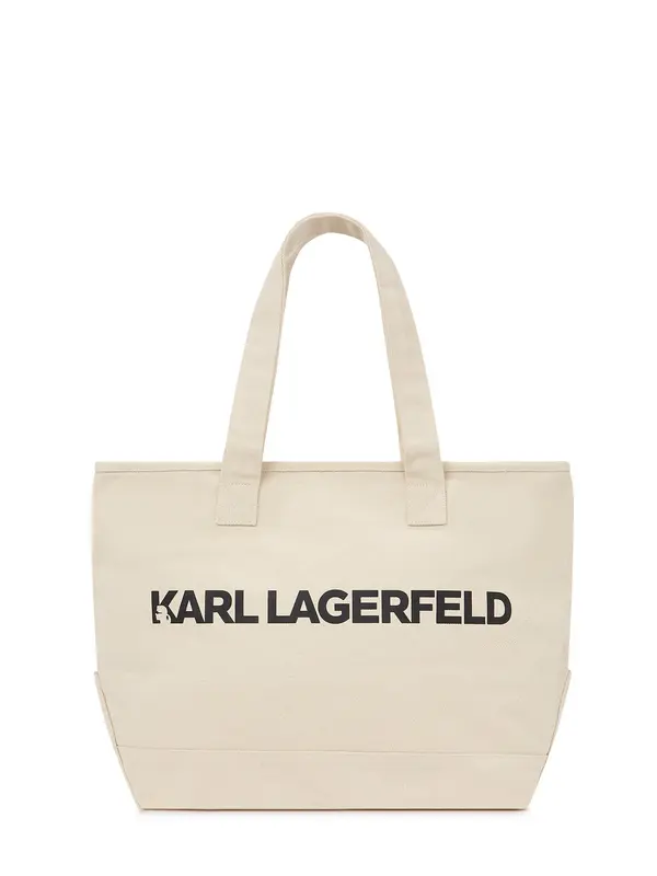 Karl Lagerfeld Karl Lagerfeld Nakupovalna torba  bež / črna
