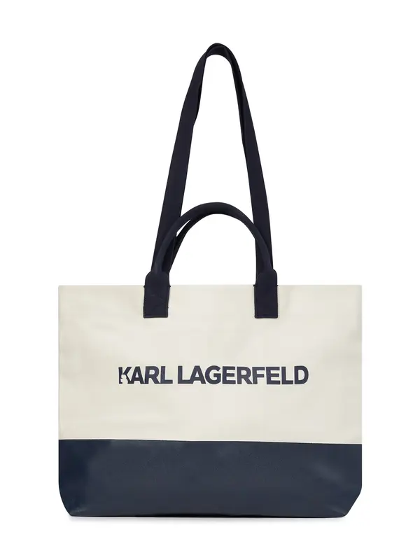 Karl Lagerfeld Karl Lagerfeld Nakupovalna torba  bež / mornarska