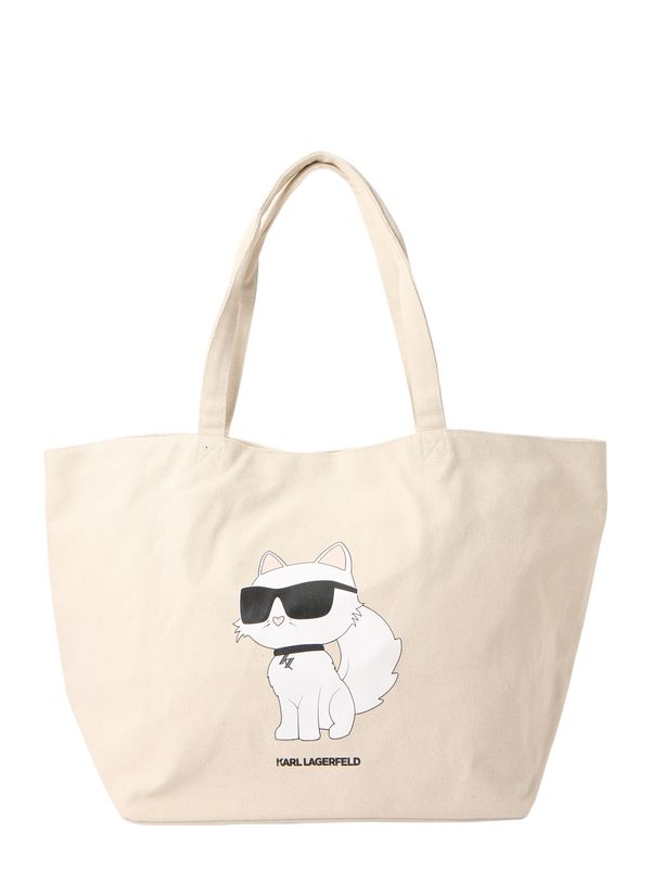 Karl Lagerfeld Karl Lagerfeld Nakupovalna torba  črna / bela / volneno bela