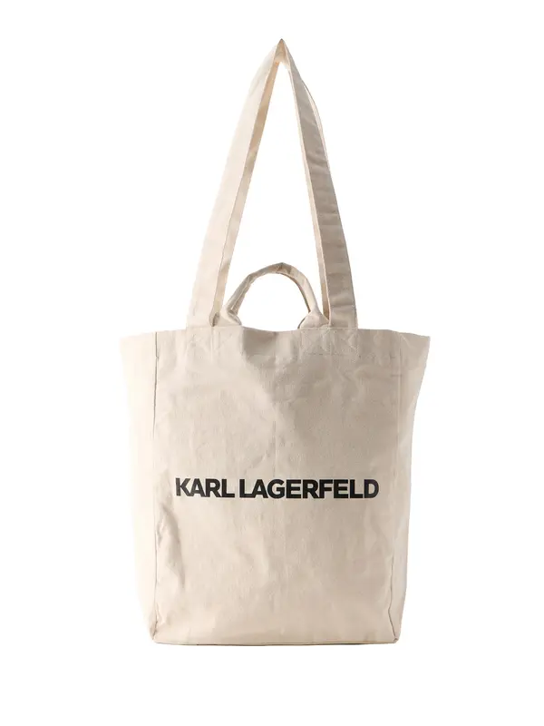 Karl Lagerfeld Karl Lagerfeld Nakupovalna torba  črna / off-bela
