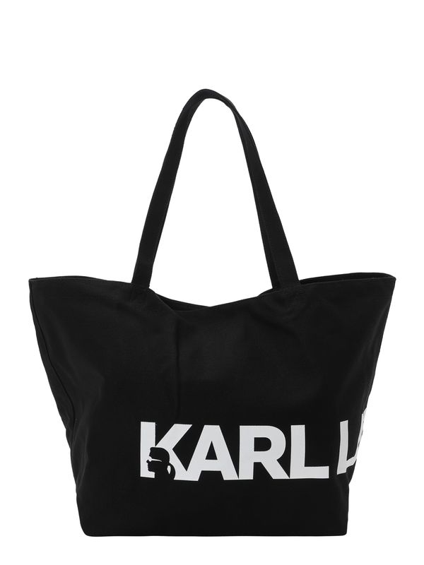 Karl Lagerfeld Karl Lagerfeld Nakupovalna torba 'Essential'  črna / bela