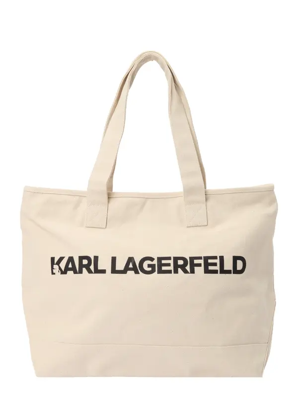 Karl Lagerfeld Karl Lagerfeld Nakupovalna torba 'ESSENTIAL'  črna / volneno bela
