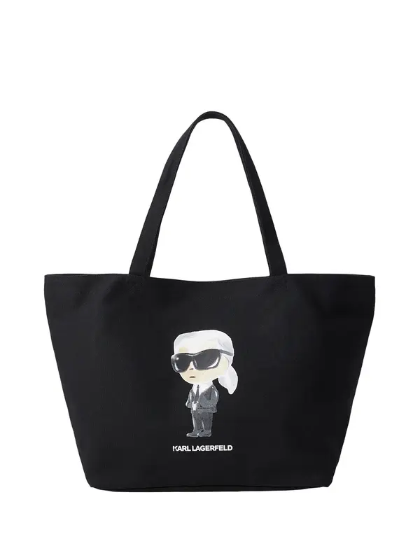 Karl Lagerfeld Karl Lagerfeld Nakupovalna torba 'IKON'  kremna / siva / črna / bela