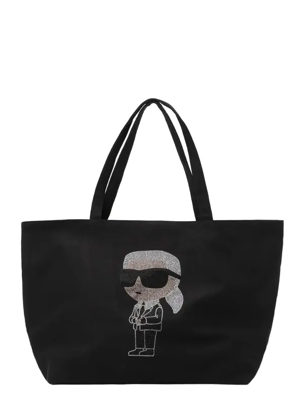 Karl Lagerfeld Karl Lagerfeld Nakupovalna torba 'Ikon'  svetlo siva / črna