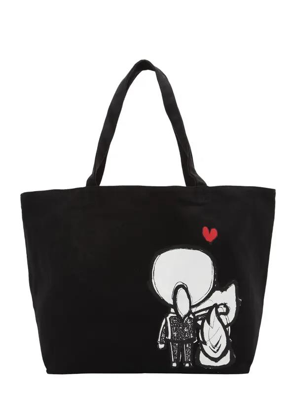 Karl Lagerfeld Karl Lagerfeld Nakupovalna torba 'Ikon Valentine'  siva / rdeča / črna