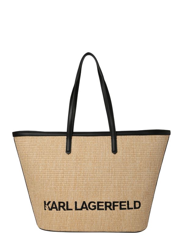 Karl Lagerfeld Karl Lagerfeld Nakupovalna torba 'K/ESSENTIAL RAFFIA'  bež / črna