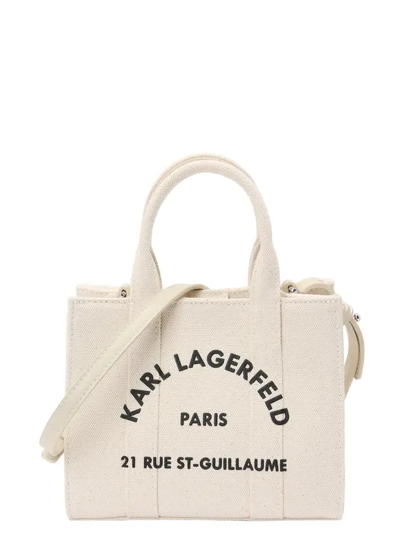 Karl Lagerfeld Karl Lagerfeld Nakupovalna torba  kremna / črna
