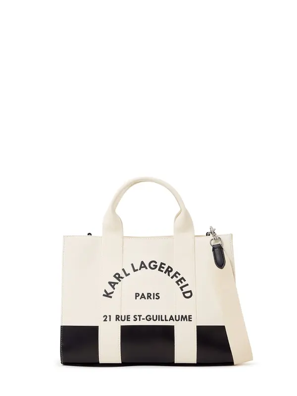 Karl Lagerfeld Karl Lagerfeld Nakupovalna torba 'Rue St-Guillaume'  črna / bela