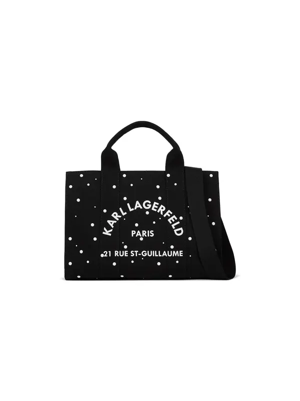 Karl Lagerfeld Karl Lagerfeld Nakupovalna torba 'Rue St-Guillaume'  črna / bela