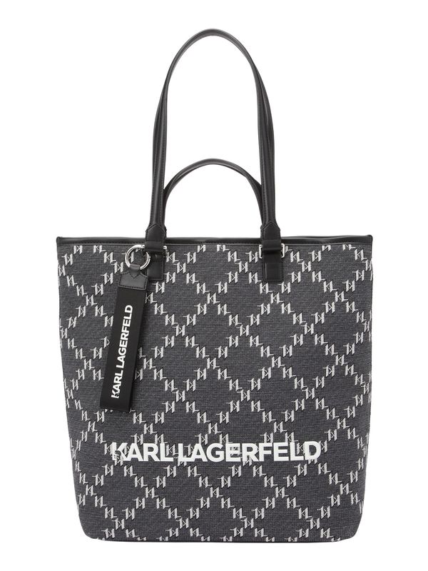 Karl Lagerfeld Karl Lagerfeld Nakupovalna torba  siva / črna / bela