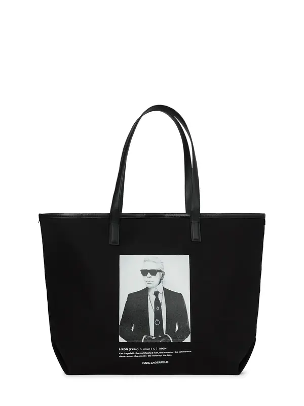 Karl Lagerfeld Karl Lagerfeld Nakupovalna torba  siva / črna
