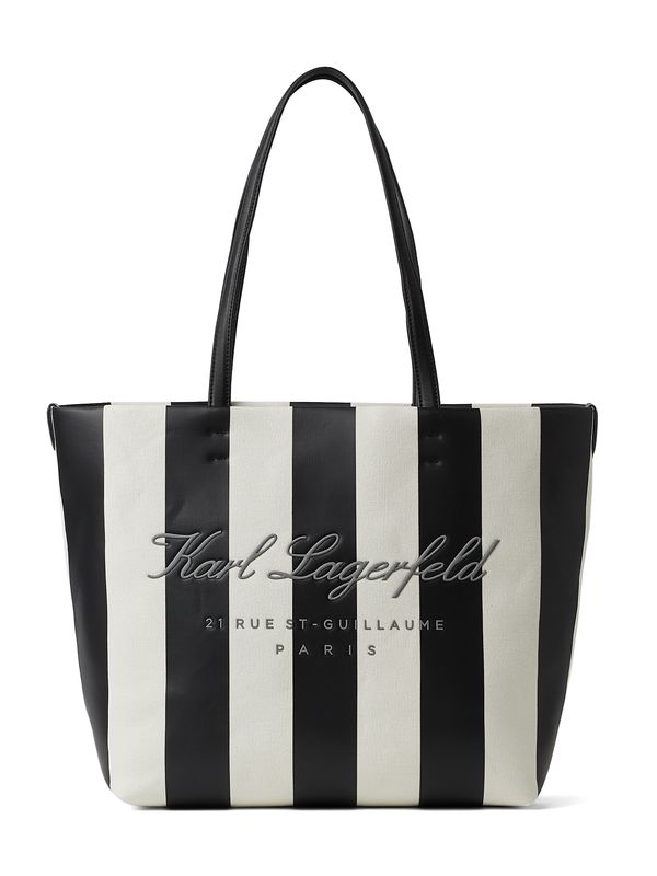 Karl Lagerfeld Karl Lagerfeld Nakupovalna torba  temno siva / črna / bela