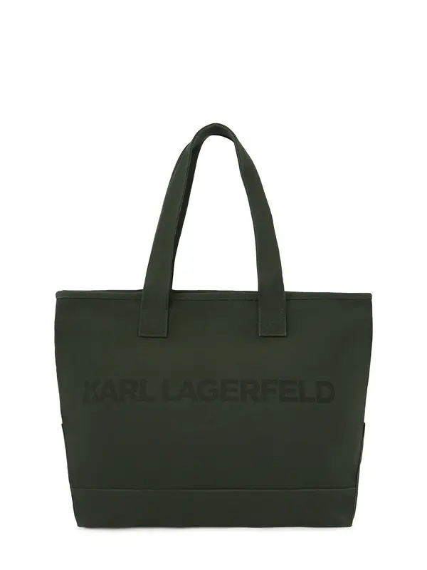 Karl Lagerfeld Karl Lagerfeld Nakupovalna torba  temno zelena / črna