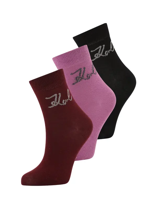 Karl Lagerfeld Karl Lagerfeld Nogavice  orhideja / bordo / črna / bela