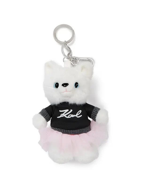 Karl Lagerfeld Karl Lagerfeld Obesek za ključe ' Ikon Choupette Plüschtier-Schlüsselanhänger '  bela