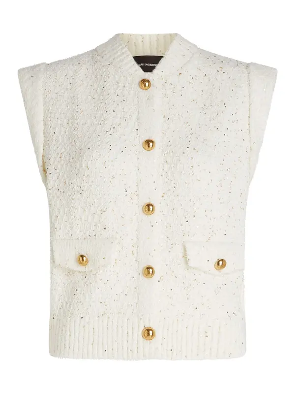 Karl Lagerfeld Karl Lagerfeld Pletena jopa  kremna