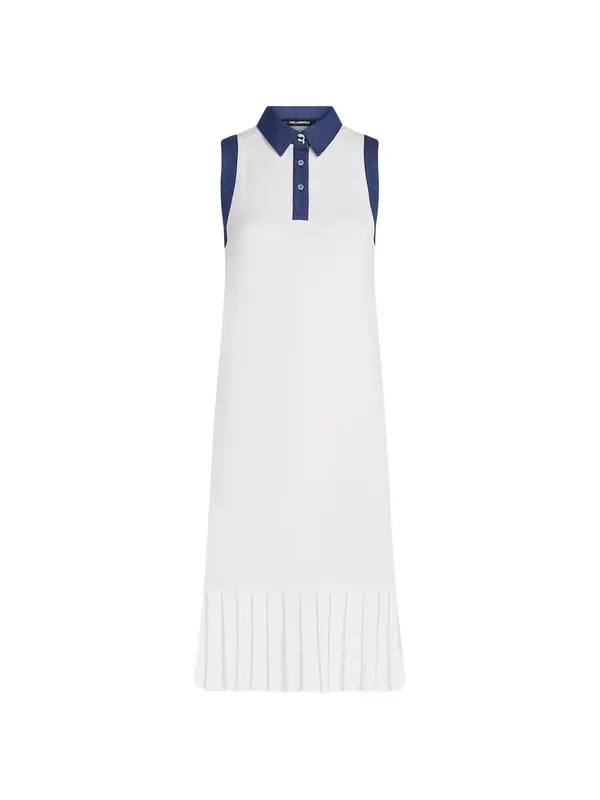 Karl Lagerfeld Karl Lagerfeld Pletena obleka 'Ikon'  kremna / moder denim