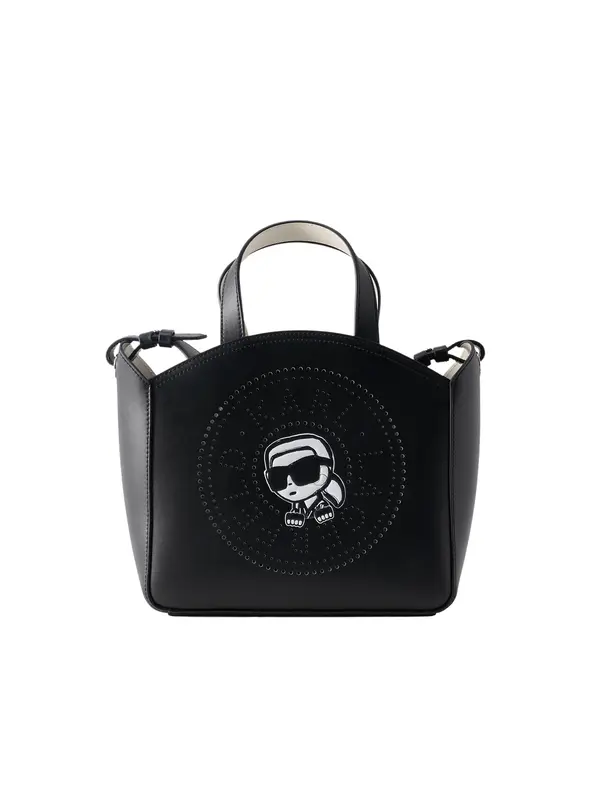 Karl Lagerfeld Karl Lagerfeld Ročna torbica 'IKON CIRCLE'  črna / bela