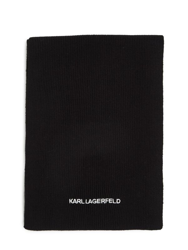 Karl Lagerfeld Karl Lagerfeld Šal 'Essential'  črna / bela