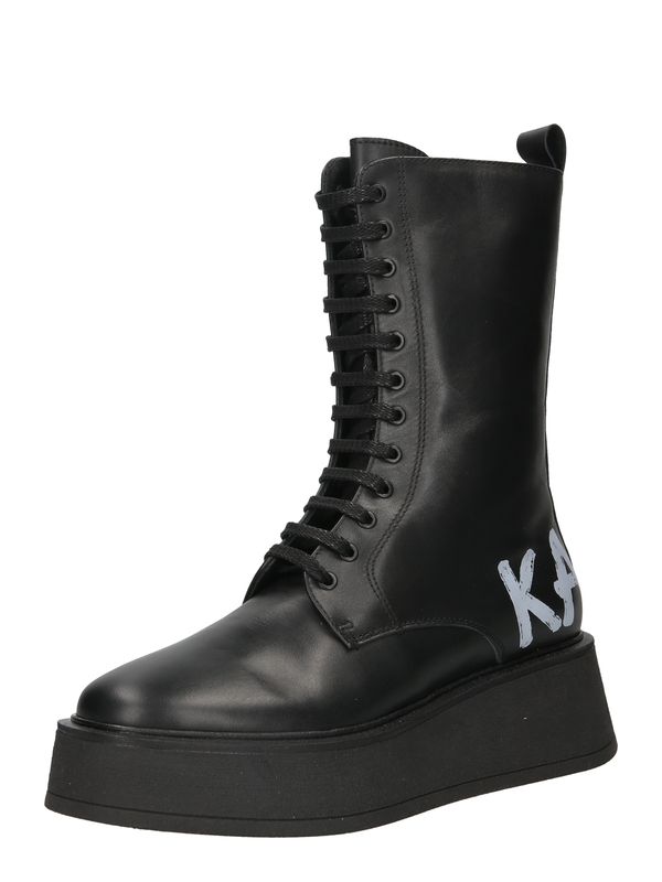Karl Lagerfeld Karl Lagerfeld Škornji z vezalkami 'ZEPHYR'  črna / bela