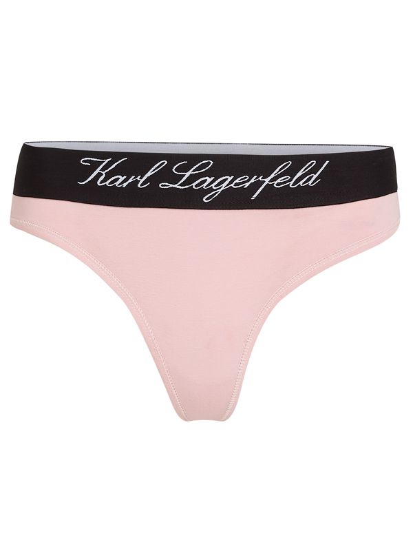 Karl Lagerfeld Karl Lagerfeld Spodnje hlačke 'Hotel'  roza / črna / bela