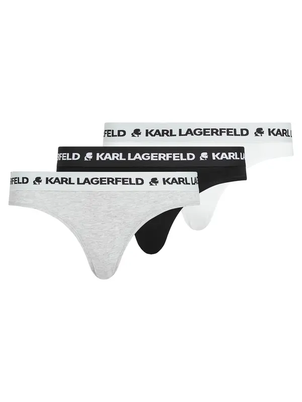 Karl Lagerfeld Karl Lagerfeld Spodnje hlačke  pegasto siva / črna / bela