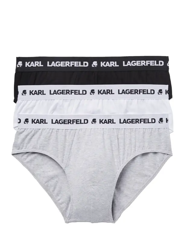 Karl Lagerfeld Karl Lagerfeld Spodnje hlačke  siva / črna / bela