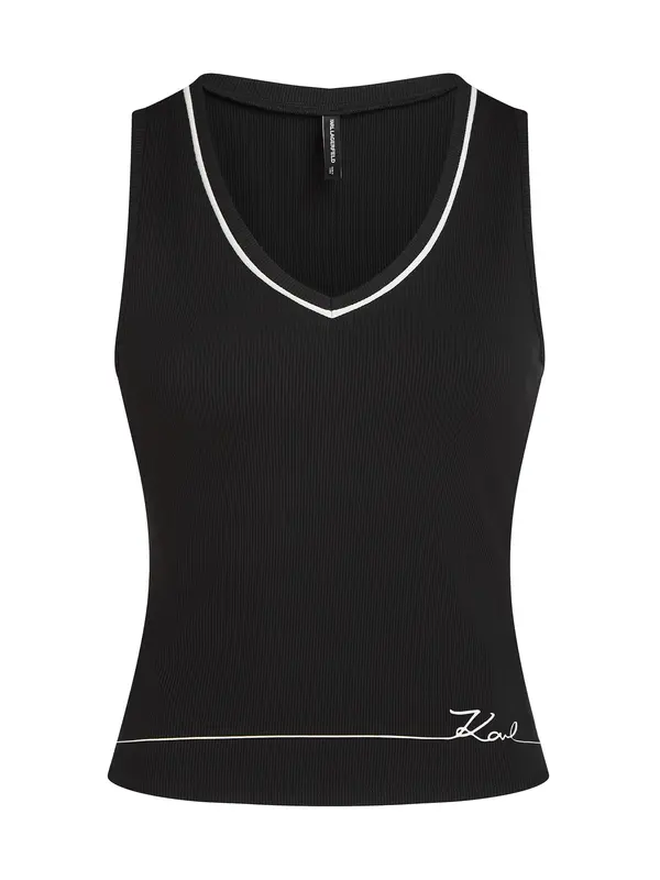 Karl Lagerfeld Karl Lagerfeld Top  črna / bela