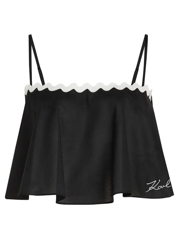 Karl Lagerfeld Karl Lagerfeld Top  črna / bela