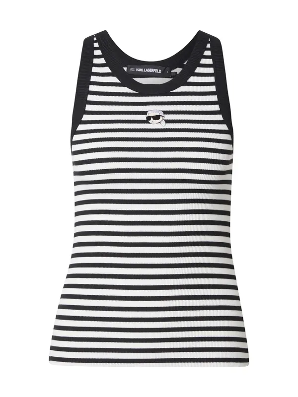 Karl Lagerfeld Karl Lagerfeld Top 'Ikon'  črna / bela