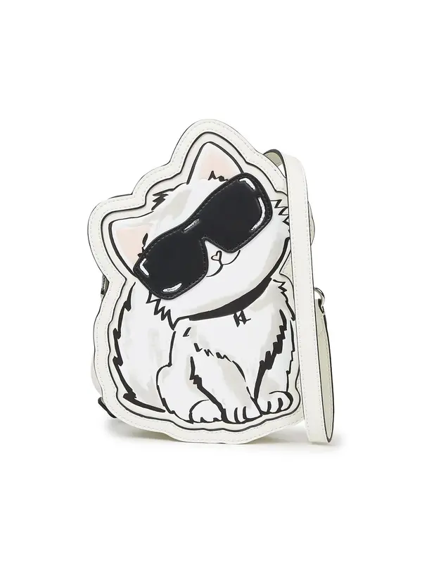 Karl Lagerfeld Karl Lagerfeld Torba za čez ramo 'Ikon Choupette'  pastelno roza / črna / bela