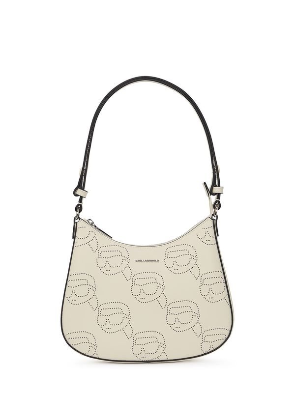 Karl Lagerfeld Karl Lagerfeld Torba za čez ramo ' IKON SCHULTERTASCHE MIT LOCHMUSTER '  bela