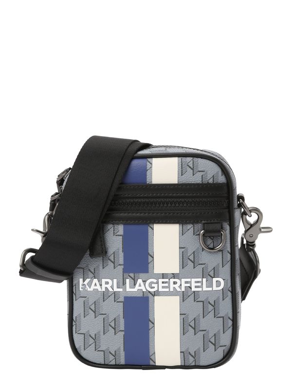 Karl Lagerfeld Karl Lagerfeld Torba za čez ramo 'KLASSIK'  kobalt modra / siva / črna / bela