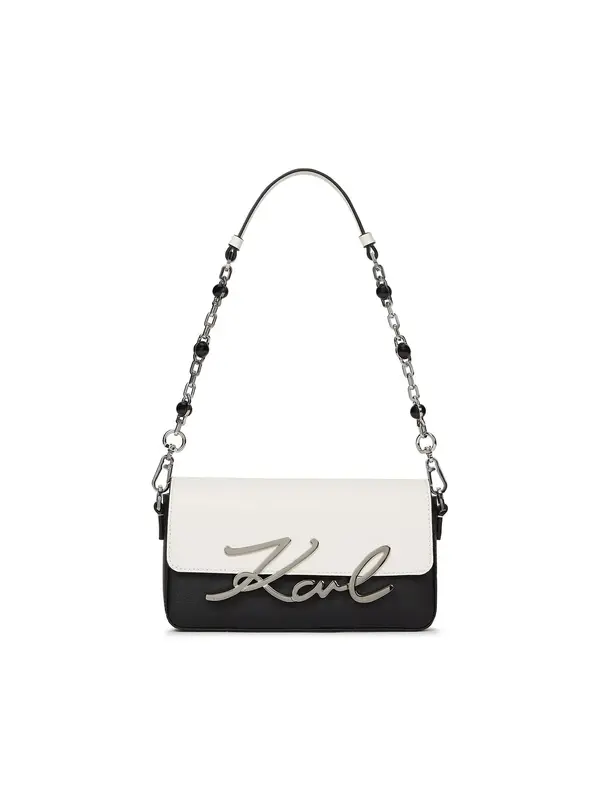 Karl Lagerfeld Karl Lagerfeld Torba za čez ramo 'K/Signature'  črna / bela