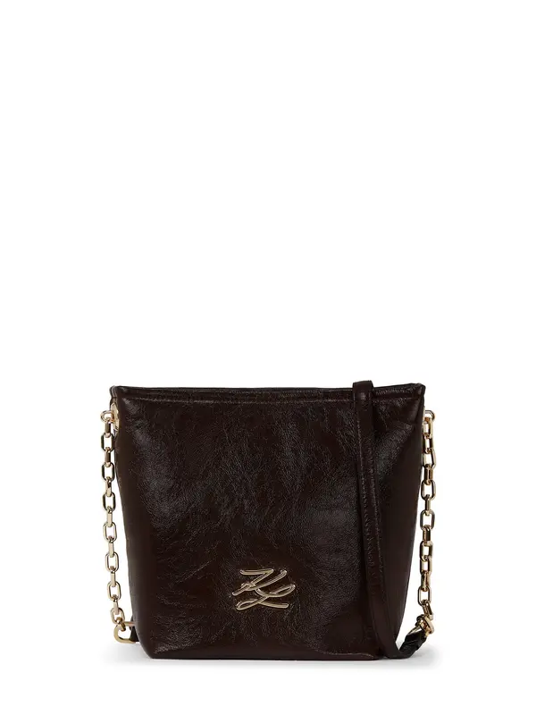 Karl Lagerfeld Karl Lagerfeld Torba za čez ramo  temno rjava