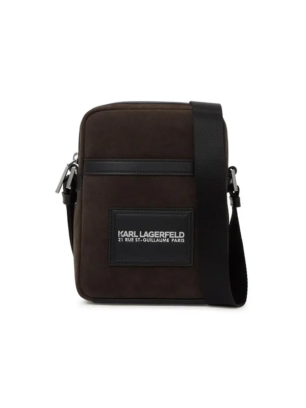 Karl Lagerfeld Karl Lagerfeld Torba za čez ramo  temno rjava / črna