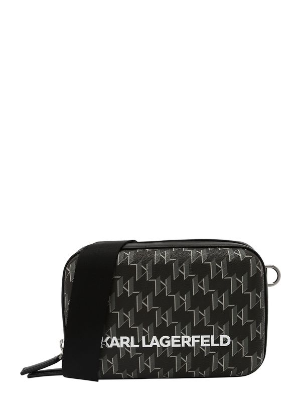 Karl Lagerfeld Karl Lagerfeld Torba za čez ramo  temno siva / črna / bela