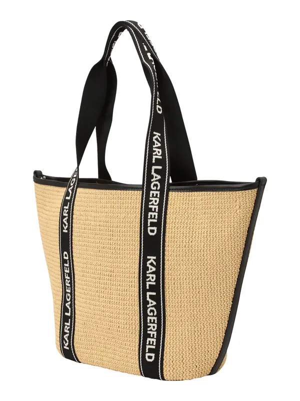 Karl Lagerfeld Karl Lagerfeld Torba za na plažo 'Essential'  pesek / črna / bela