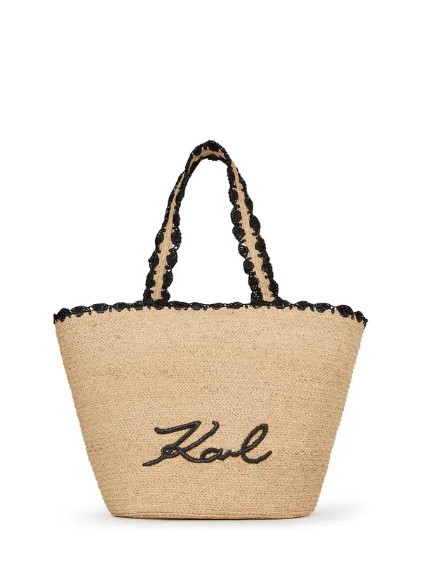 Karl Lagerfeld Karl Lagerfeld Torba za na plažo 'Scallop Beach'  bež / črna