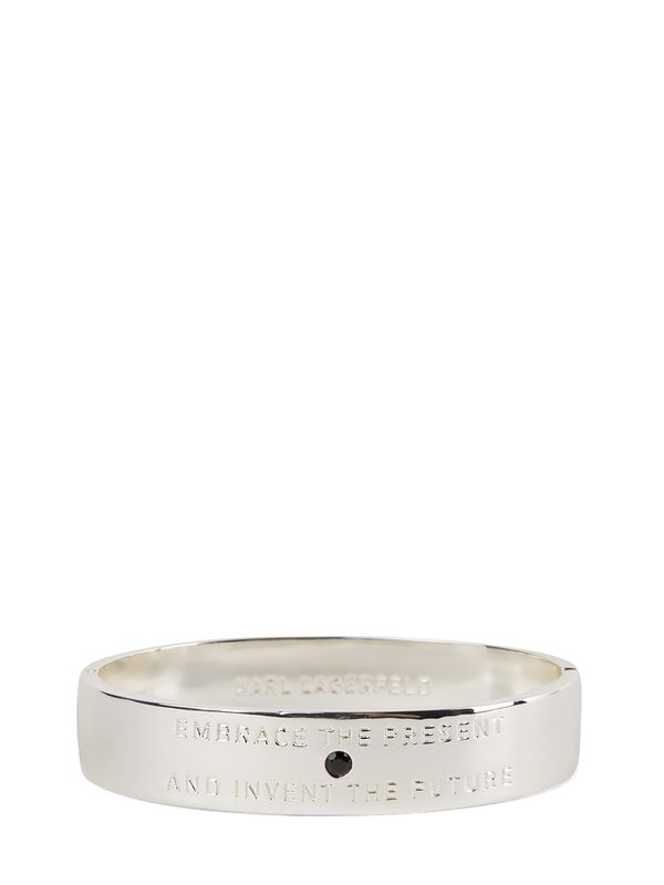 Karl Lagerfeld Karl Lagerfeld Zapestnica 'Quote'  srebrna