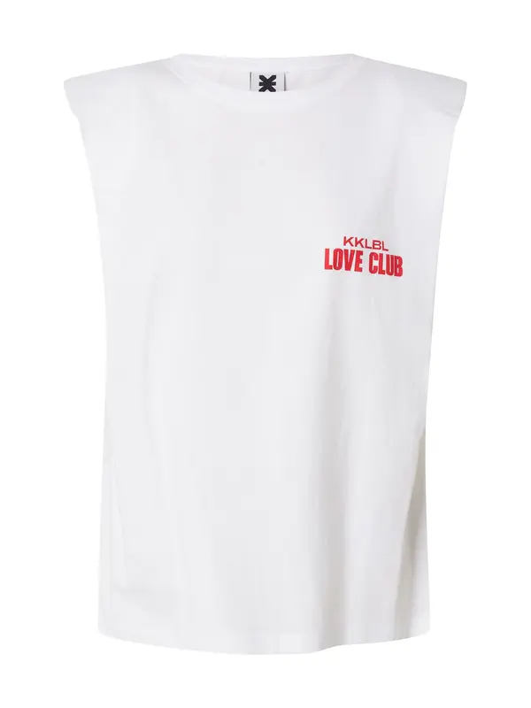 Karo Kauer Karo Kauer Majica 'Love Club'  rdeča / bela