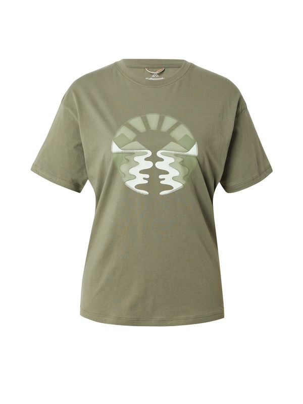 Kathmandu Kathmandu Majica 'RETRO SUNSET'  kaki / bela