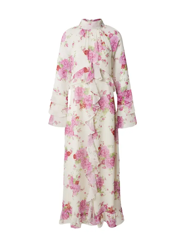 KAVAZI KAVAZI Obleka 'Romantic chiffon dress'  roza / bela